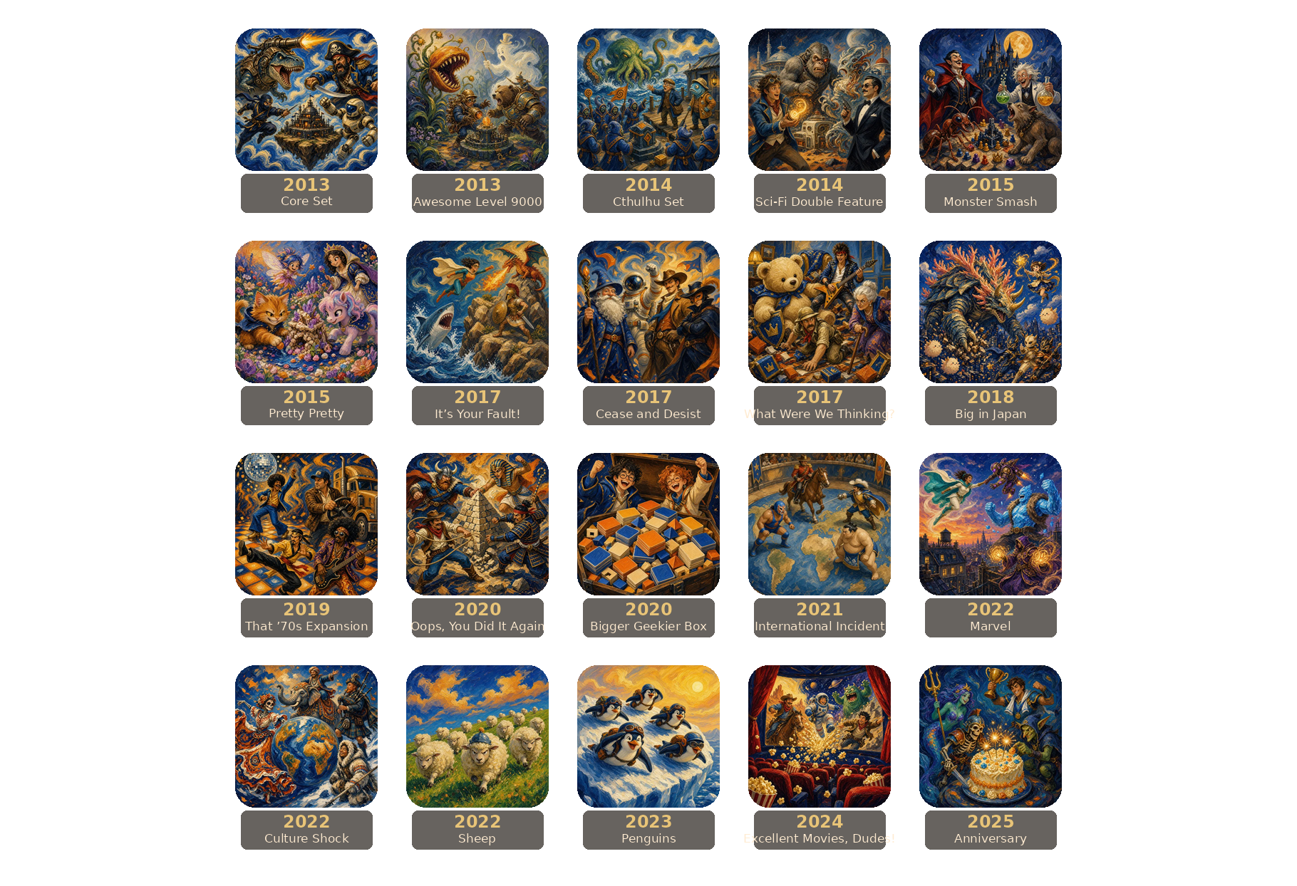 Smash Up release timeline.