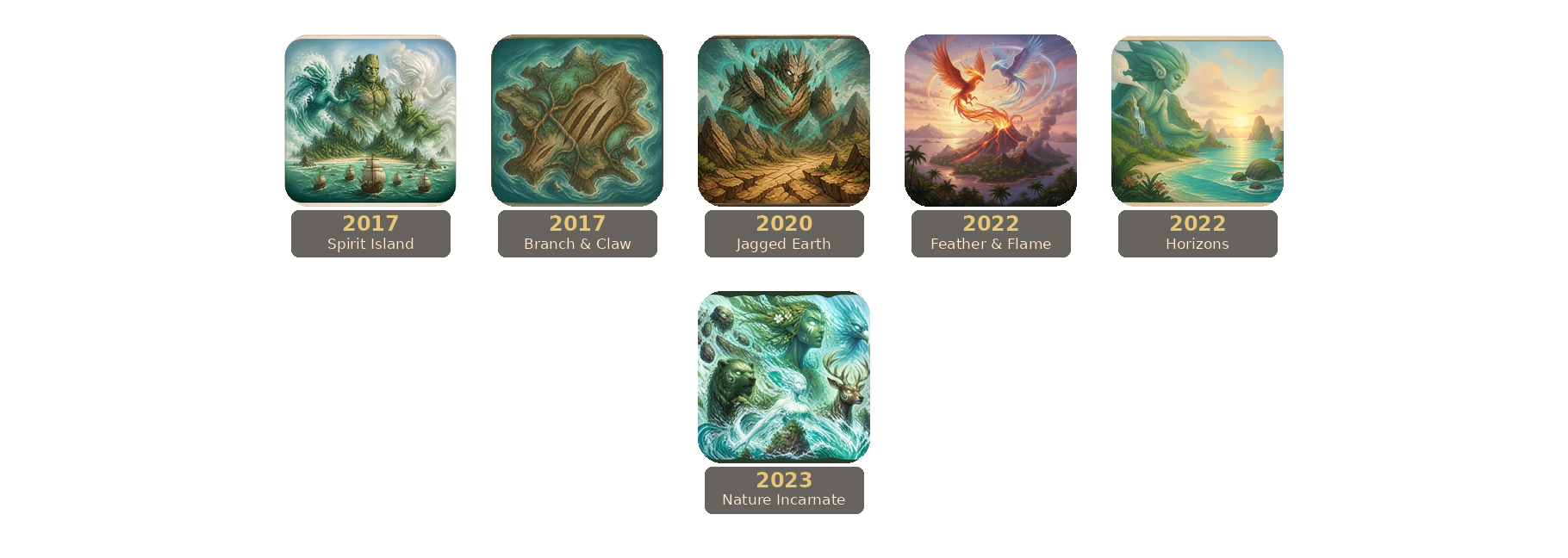 Spirit Island release timeline.