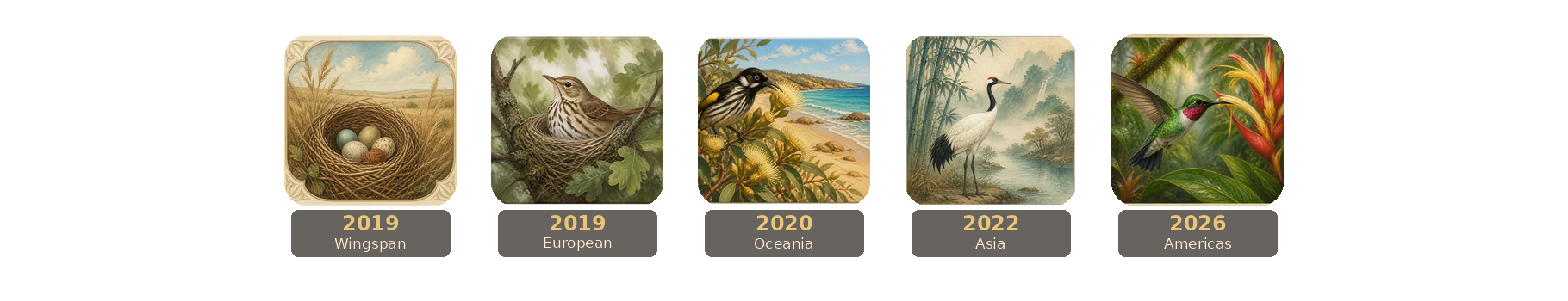 Wingspan release timeline.