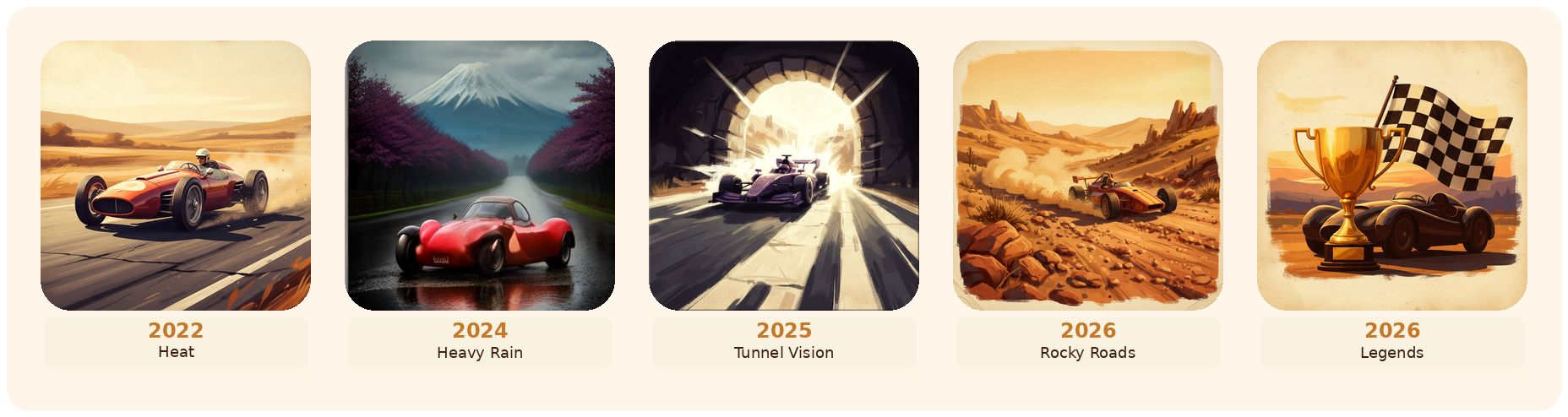 Frise des sorties Heat.
